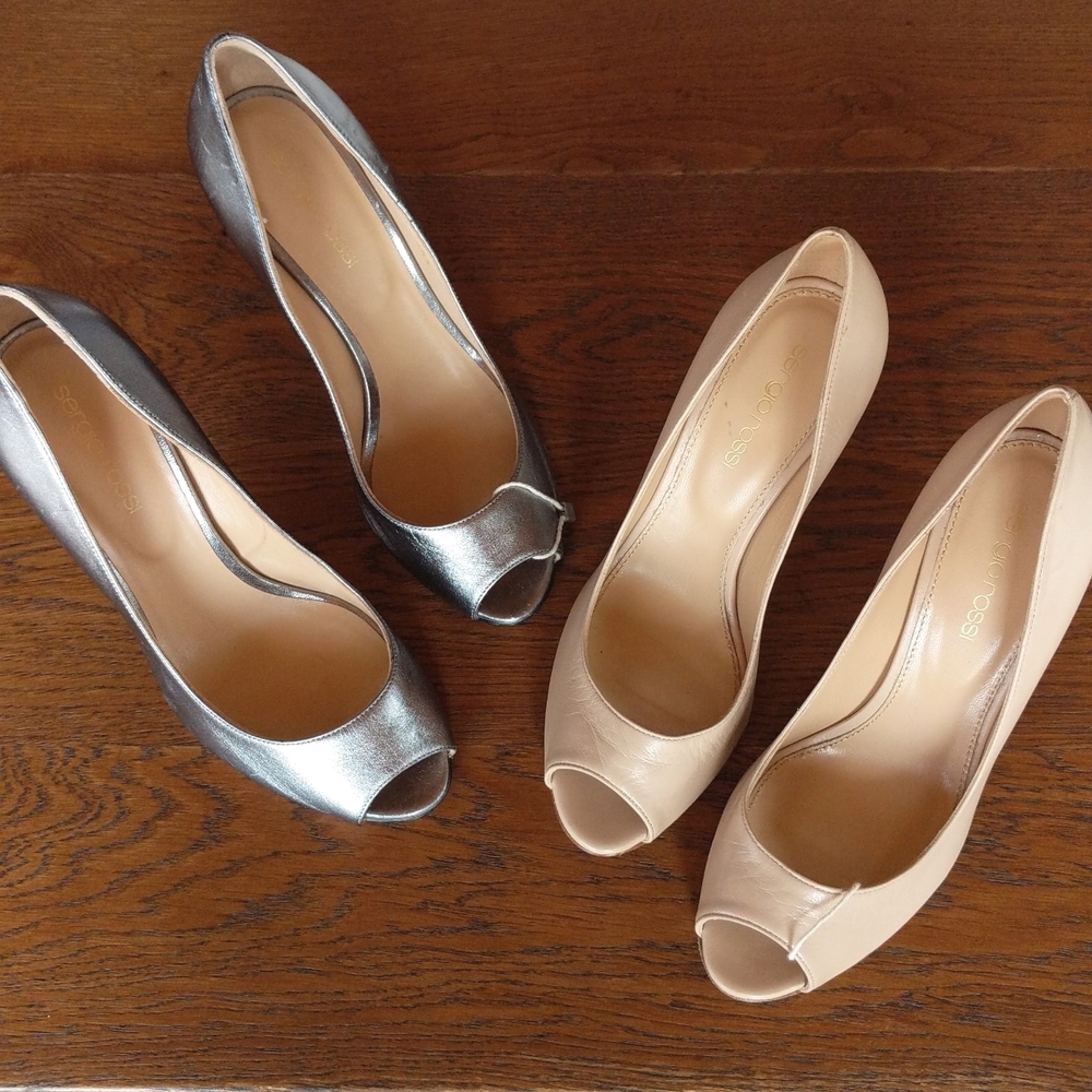Brand New Sergio Rossi Peep Toe Heels / Stilettos